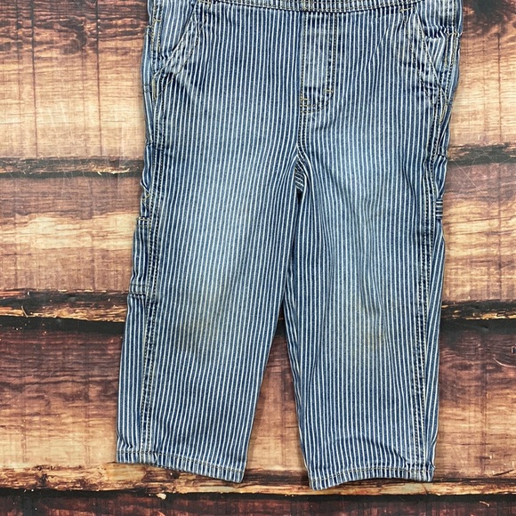 RELISTED OshKosh Striped Denim Overalls - Picture 3 of 8